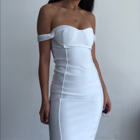 ladyluxeboutique Dresses & Skirts - Ladyluxeboutique white bandage midi dress S